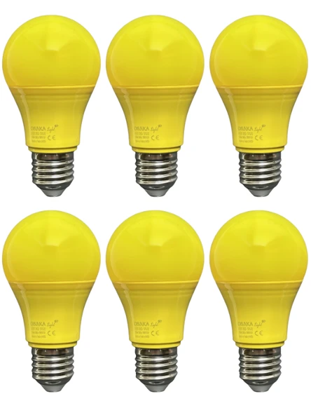 (6 Adet) Osaka 10W Sarı Işık E27 Duylu (Kalın Duy) Led Ampul ürün görseli 1