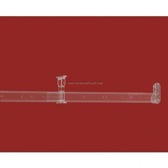 Şeffaf oval dolap gardırop askı borusu seti 30 cm ürün görseli 1