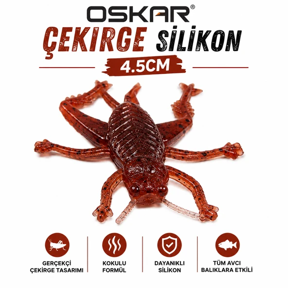 Oskar Çekirge Silikon Kokulu 4.5cm Bordo ürün görseli 1
