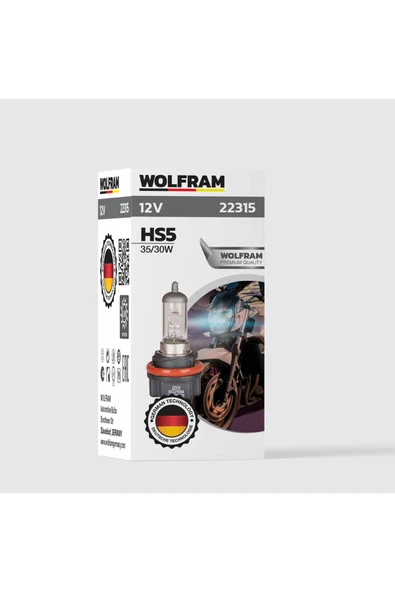 HS5 Ampul Standart Işık Motosiklet 12V 35/30W ürün görseli 1