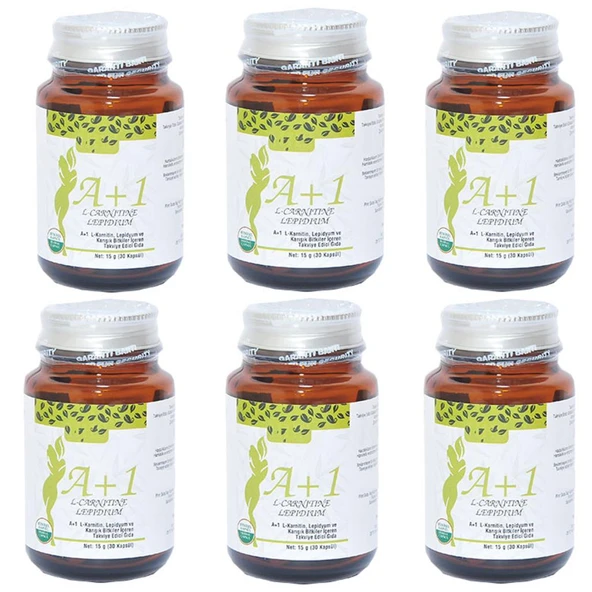 HHS A1 L-Carnitine Lepidium A+1 Bitkisel 30 Kapsül X 6 Adet Kutu - Resim 2