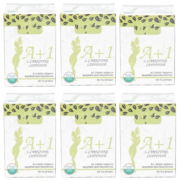 HHS A1 L-Carnitine Lepidium A+1 Bitkisel 30 Kapsül X 6 Adet Kutu - Resim 3