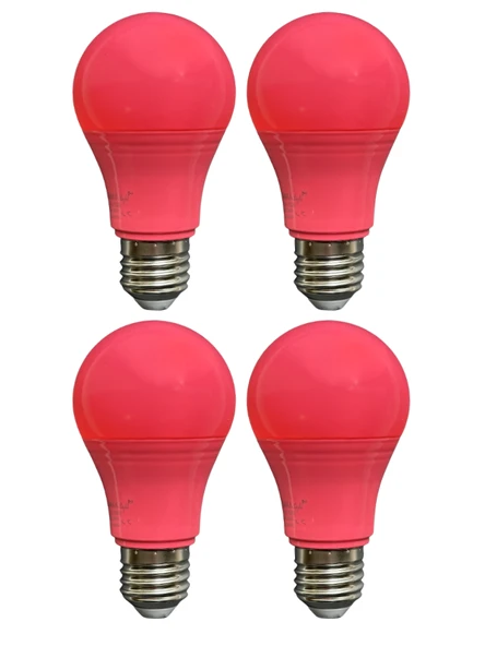 (4 Adet) Osaka 10W Pembe Işık E27 Duylu (Kalın Duy) Led Ampul ürün görseli 1