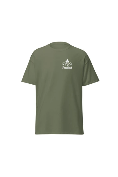 Toasted Kamp Ateşi Marshmallow Doğa Outdoor Baskılı Unisex Bisiklet Yaka Tişört ürün görseli 1