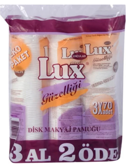 Lux Disk Makyaj Temiizleme Pamuğu 70 Li x 3 Adet ürün görseli 1