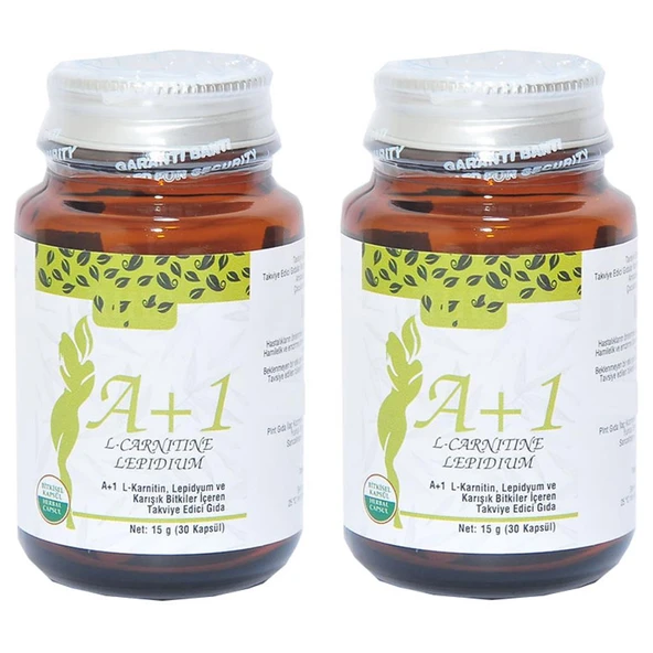 HHS A1 L-Carnitine Lepidium A+1 Bitkisel 30 Kapsül X 2 Adet Kutu - Resim 2