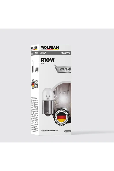 R10W Ampul 67 24V 10W (1 Paket 10 Adet) - WOLFRAM 34770 ürün görseli 1