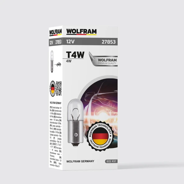 T4W Ampul 53 12V 4W (10 Adet) - WOLFRAM 27853 ürün görseli 1