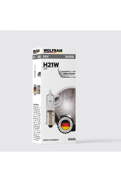 H21 Ampul Civalı Mercekli 24V 21W - WOLFRAM 34358 ürün görseli 1