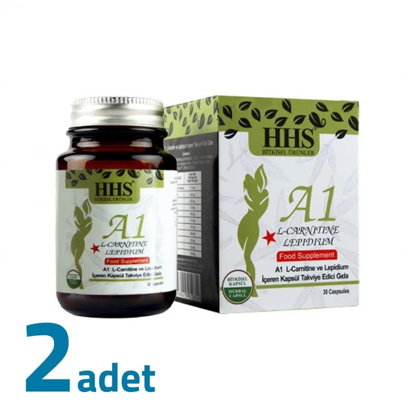 HHS A1 L-Carnitine Lepidium A+1 Bitkisel 30 Kapsül X 2 Adet Kutu ürün görseli 1