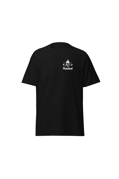 Toasted Kamp Ateşi Marshmallow Doğa Outdoor Baskılı Unisex Bisiklet Yaka Tişört ürün görseli 1