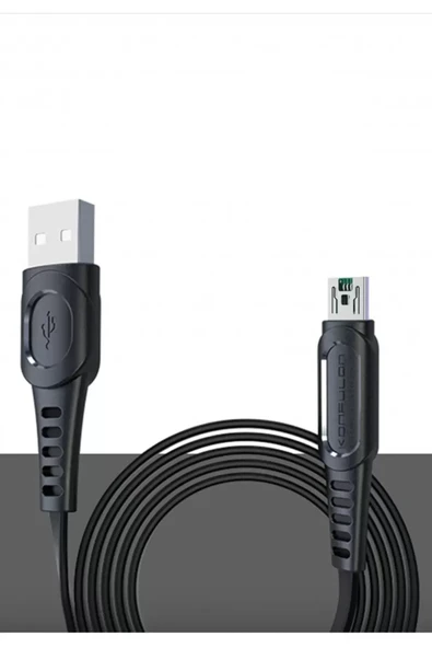 Konfulon DC24 Micro USB Kablo 1.2M 4A - Siyah ürün görseli 1