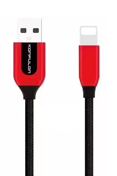 Konfulon S51 Lightning Kablo iphone Uyumlu 1M 3A - Siyah ürün görseli 1