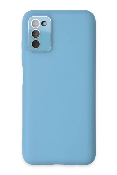 Newface Samsung Galaxy A03S Kılıf Lansman Glass Kapak - Mavi ürün görseli 1