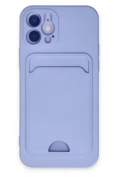 Newface Apple iPhone 12 Kılıf Kelvin Kartvizitli Silikon - Lila ürün görseli 1
