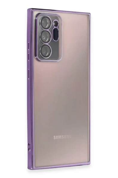 Newface Samsung Galaxy Note 20 Ultra Kılıf Razer Lensli Silikon - Mor ürün görseli 1