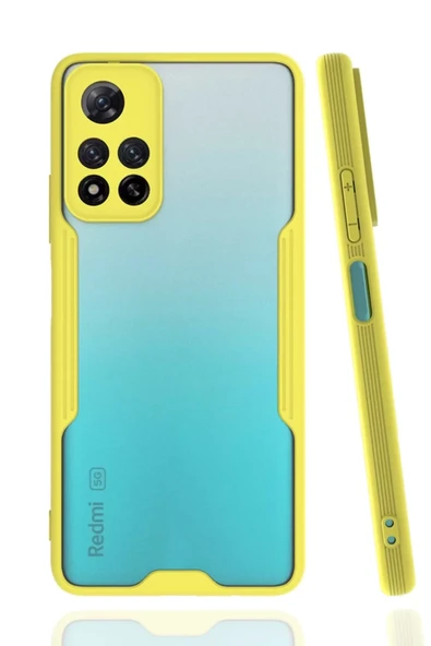 Newface Xiaomi Redmi Note 11 Pro Plus 5G Kılıf Platin Silikon - Sarı ürün görseli 1