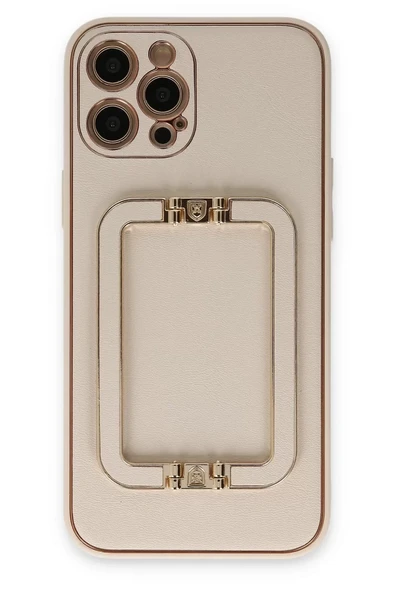 Newface Apple iPhone 12 Pro Kılıf Coco Elit Kapak - Gold ürün görseli 1
