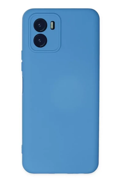 Newface Vivo Y15S Kılıf Nano içi Kadife Silikon - Mavi ürün görseli 1