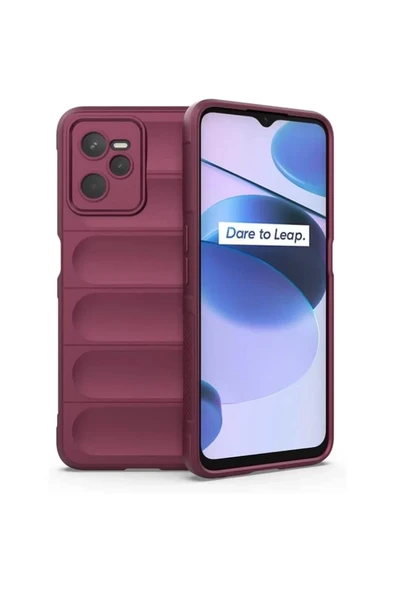 Newface Realme C35 Kılıf Optimum Silikon - Bordo ürün görseli 1