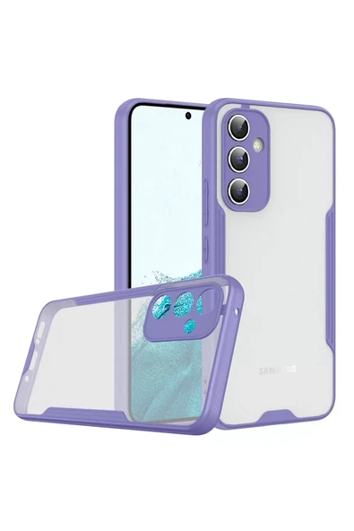 Newface Samsung Galaxy A24 4G Kılıf Platin Silikon - Lila ürün görseli 1