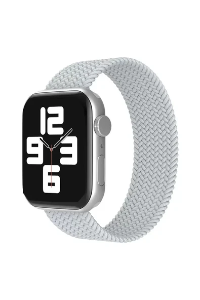Newface Apple Watch 38mm Ayarlı Solo Silikon Kordon - Beyaz ürün görseli 1