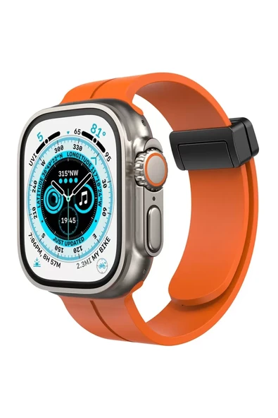 Newface Apple Watch 42mm KR412 Elegance Stylısh Kordon - Turuncu ürün görseli 1