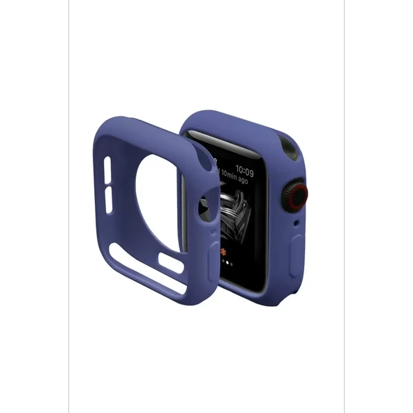 Newface Apple Watch 44mm Silikon Alt Kasa - Mavi - Resim 2