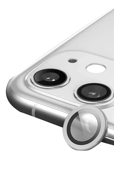 Newface Apple iPhone 11 Raze Metal Kamera Lens - Gümüş ürün görseli 1