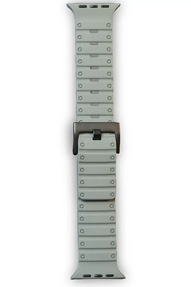 Newface Apple Watch 42mm Magnus Mıknatıslı Silikon Kordon - Gri ürün görseli 1