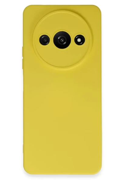 Newface Xiaomi Redmi A3 4G Kılıf Nano içi Kadife Silikon - Sarı ürün görseli 1