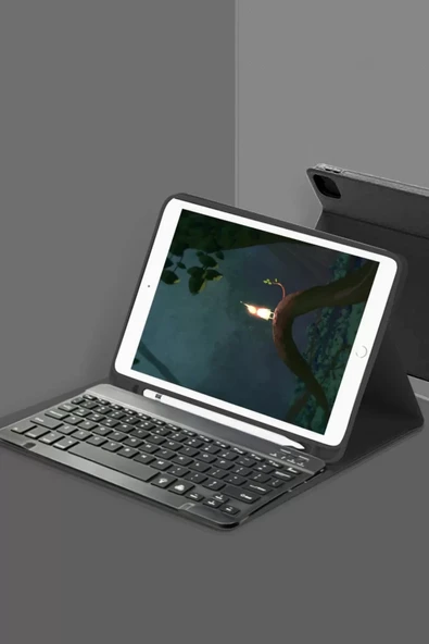 Newface Samsung Galaxy X200 Tab A8 10.5 Kılıf KC01 Smart Klavyeli Tablet Kılıfı - Siyah ürün görseli 1