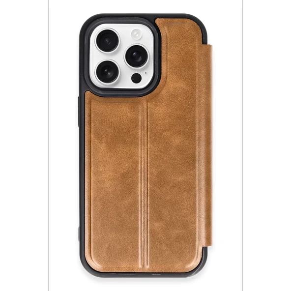 Newface Apple iPhone 14 Pro Max Kılıf Flip Cover - Taba - Resim 3