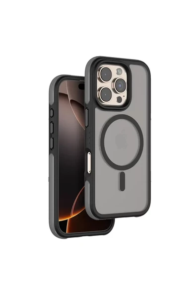 Venco Apple iPhone 16 Pro Orbit Magsafe Kapak - Siyah ürün görseli 1