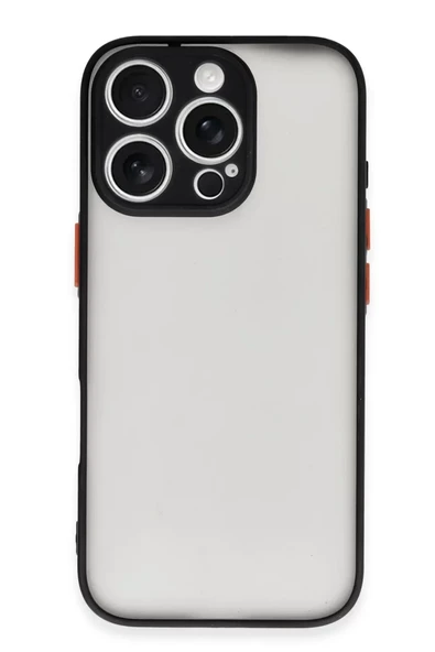 Newface Apple iPhone 16 Pro Max Kılıf Montreal Silikon Kapak - Siyah ürün görseli 1