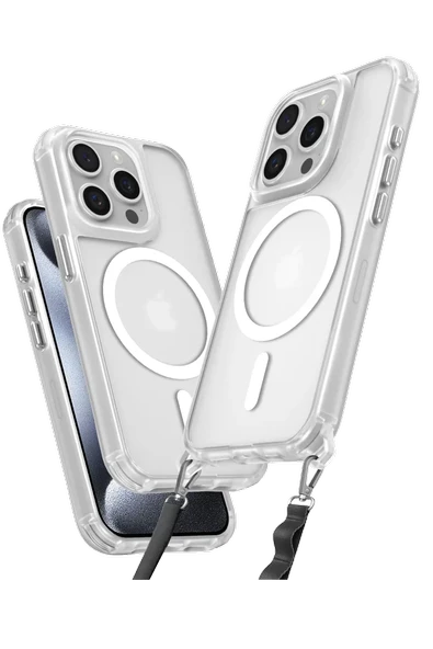 Newface Apple iPhone 14 Pro Max Kılıf Enka Magsafe Silikon Kılıf - Şeffaf ürün görseli 1