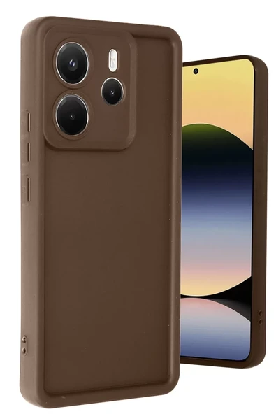 Newface Xiaomi Redmi Note 14 4G Kılıf Viera Silikon - Kahverengi ürün görseli 1