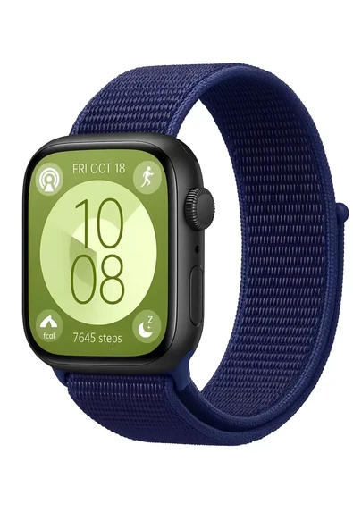 Newface Huawei Fit 4 Hasırlı Cırtcırtlı Kordon - Lacivert-Mürdüm ürün görseli 1