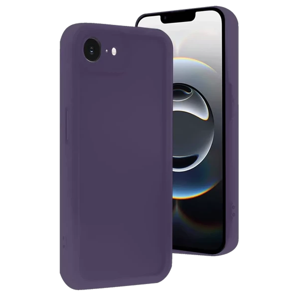 Newface Apple iPhone 16E Kılıf Viera Silikon - Mor - Resim 2