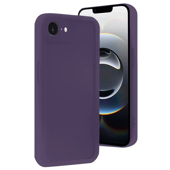 Newface Apple iPhone 16E Kılıf Viera Silikon - Mor - Resim 3