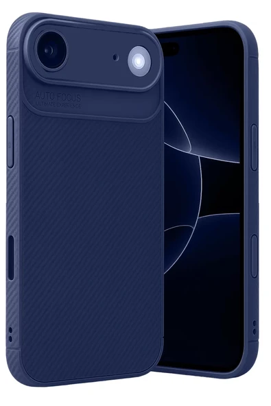 Newface Apple iPhone 17 Air Auto Focus Karbon Kapak - Lacivert ürün görseli 1