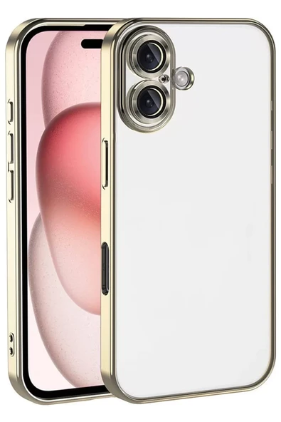 Newface Apple iPhone 17 Razer Lensli Silikon - Gold ürün görseli 1