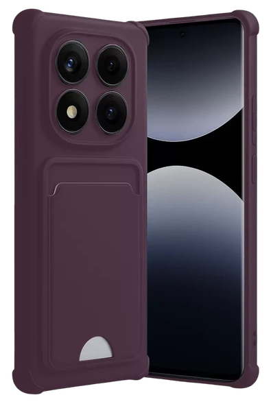 Newface Xiaomi Redmi Note 14 Pro Plus Kelvin Kartvizitli Silikon - Derin Mor ürün görseli 1