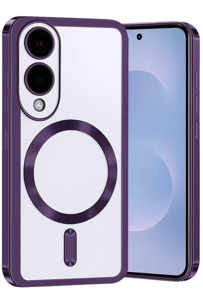 Newface Samsung Galaxy S25 Edge Kross Magneticsafe Kapak - Mor ürün görseli 1