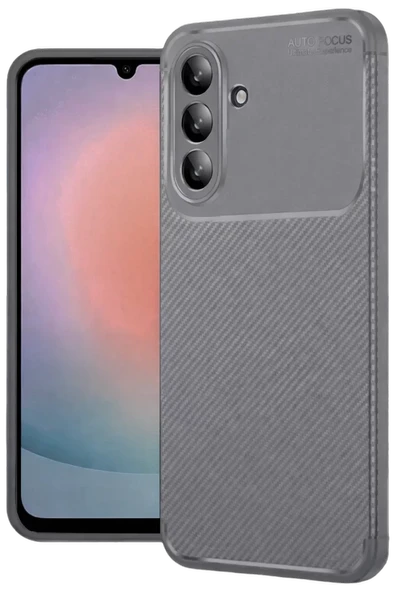 Newface Samsung Galaxy A37 5G Auto Focus Karbon Kapak - Gri ürün görseli 1