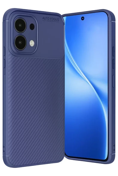 Newface Oppo A6 Pro 4G Auto Focus Karbon Kapak - Lacivert ürün görseli 1