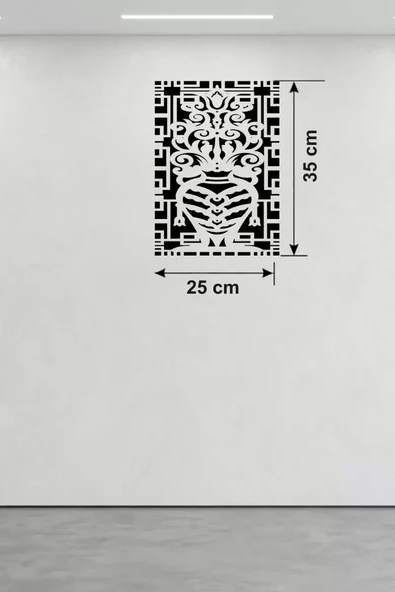 Otantik Lale Motifli Ahşap Duvar Tablosu - 25x35 cm Lazer Kesim Dekoratif Pano ürün görseli 1