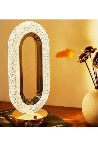 Dekoratif Şarjlı Kristal Elmas Masa Lambası Dokunmatik Romantik Led Gece Lambası Ayarlı Premium Kalite ürün görseli 1