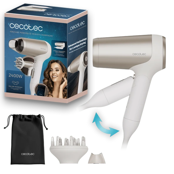 Ionicare Power Go Heaven Champagne Saç Kurutma Makinesi Fön | İyonik Profesyonel ürün görseli 1