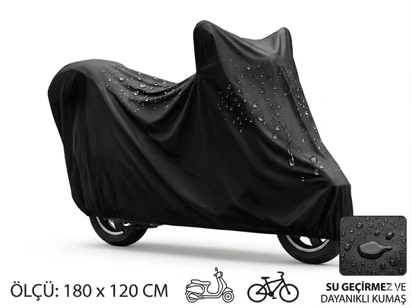 Motosiklet Ve Scooter Koruma Brandası - Su Ve Toz Geçirmez 180x120 Cm ürün görseli 1